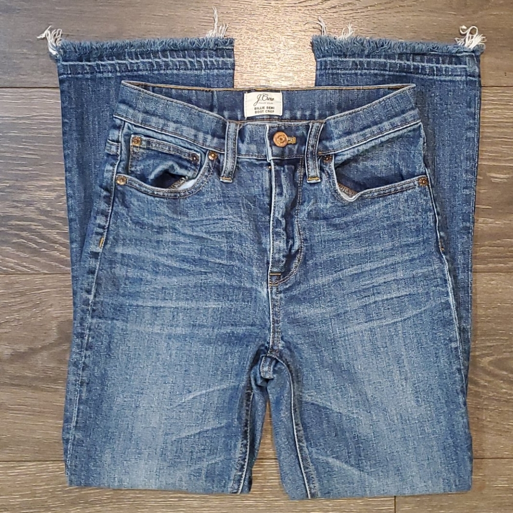❤J. CREW BILLIE DEMI BOOT CROP JEANS, size 00 (24.